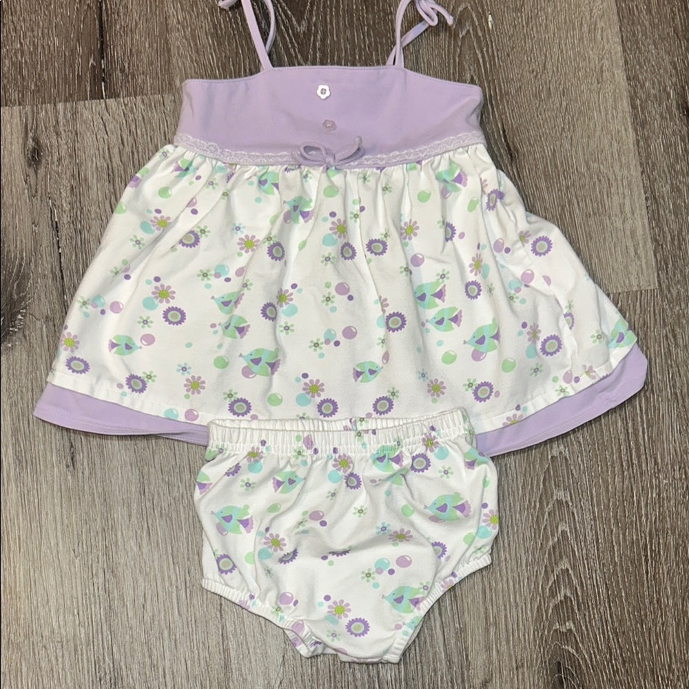 🦋Koala Kids Purple and White Matching Set with Diaper Covers 5/25$